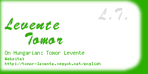 levente tomor business card